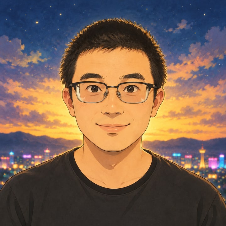 Illustrated portrait of Fengxing Lin, founder of Sunflower Gaming