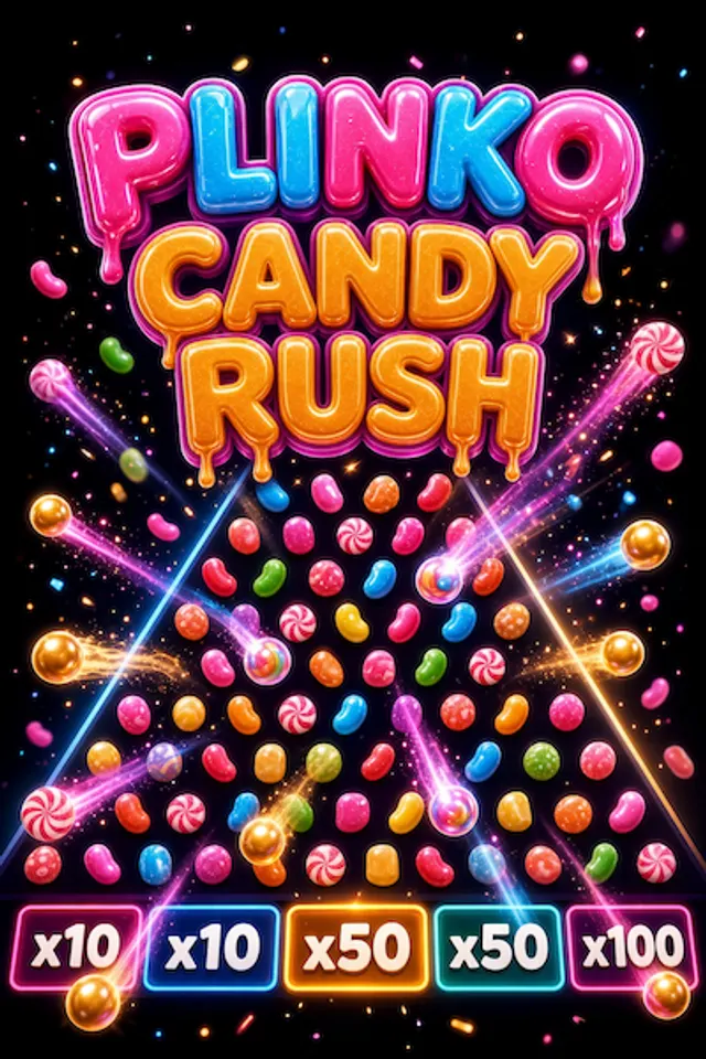 Plinko Original Candy Rush slot game artwork