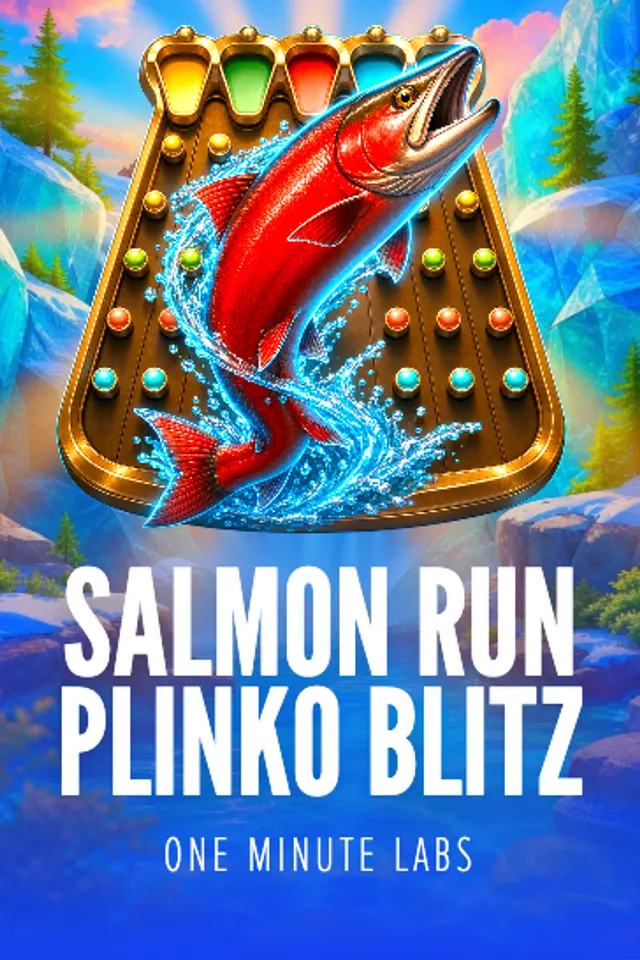 Salmon Run Plinko Blitz slot game artwork